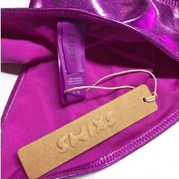 SKIMS Metallic Swim Skimpy Tie Bikini Bottom Dragon Fruit NWT Size 3X - Picture 7 of 10